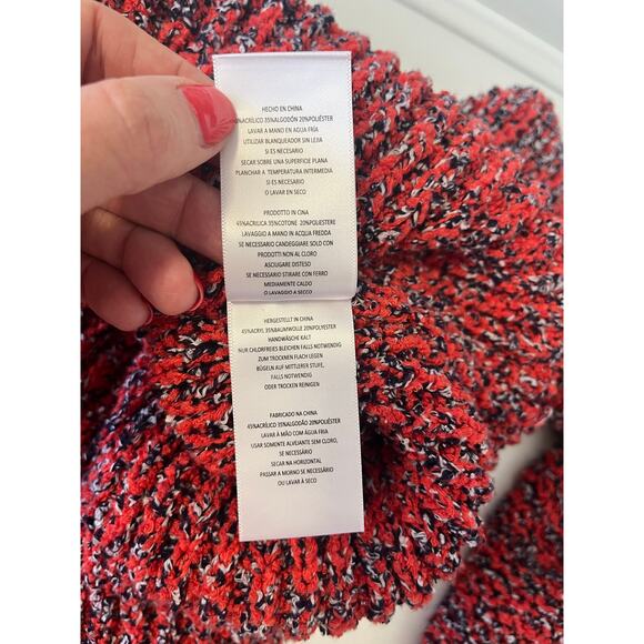 Current/Elliott The Moonshine Sweater Red/Black Speckled Size Small - Picture 8 of 8